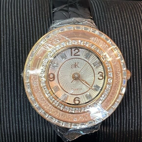 DESIGNER ADEE KAYE BEVERLY HILLS FACETTA AUSTRIAN CRYSTAL WATCH BRAND NEW - Picture 5 of 13